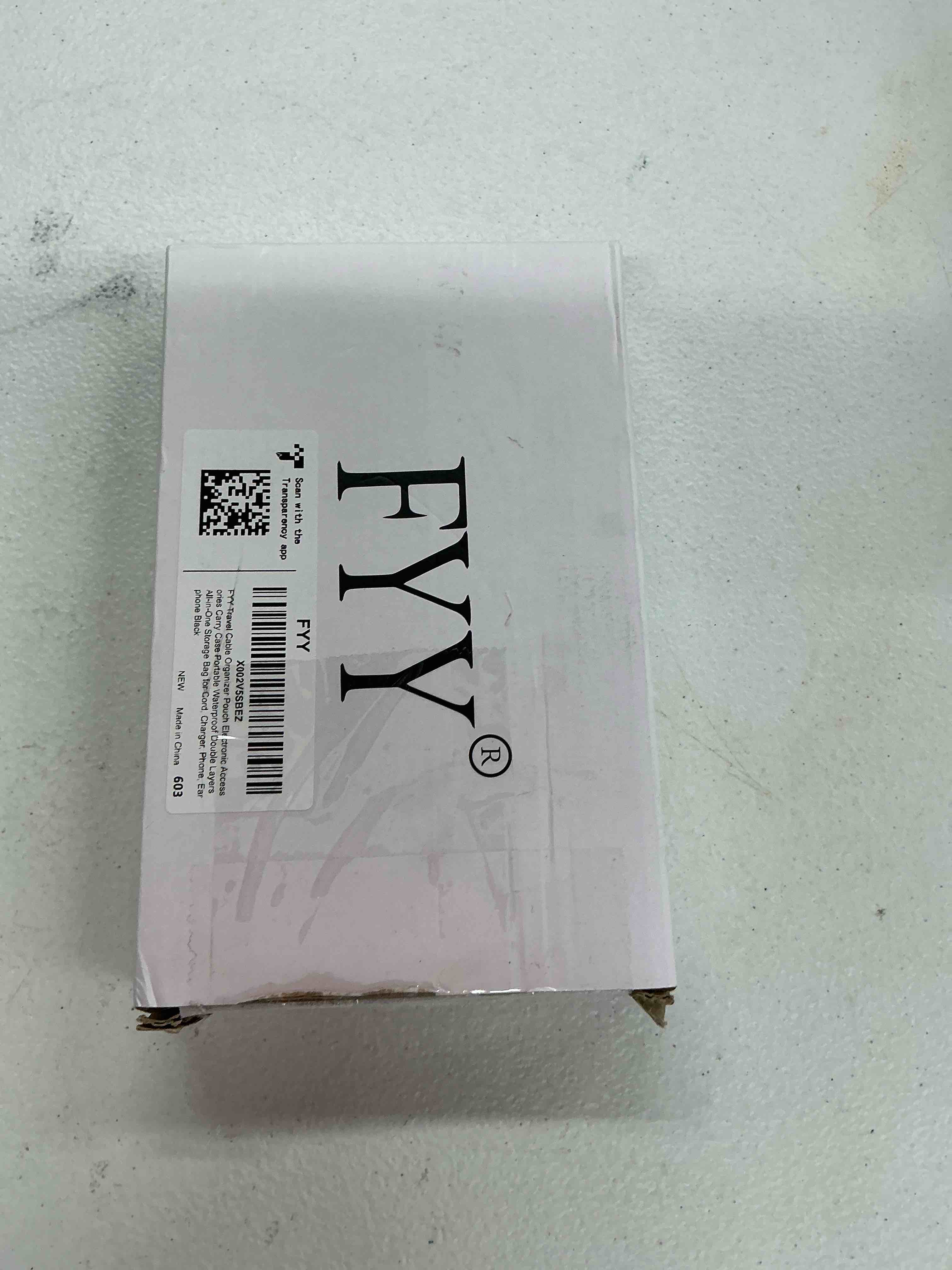 Condition photo showing Good Condition for fyy travel cable organizer pouch electronic accessories carry case portable waterproof double layers all-in-one storage bag for cord, charger, phone, earphone black small black