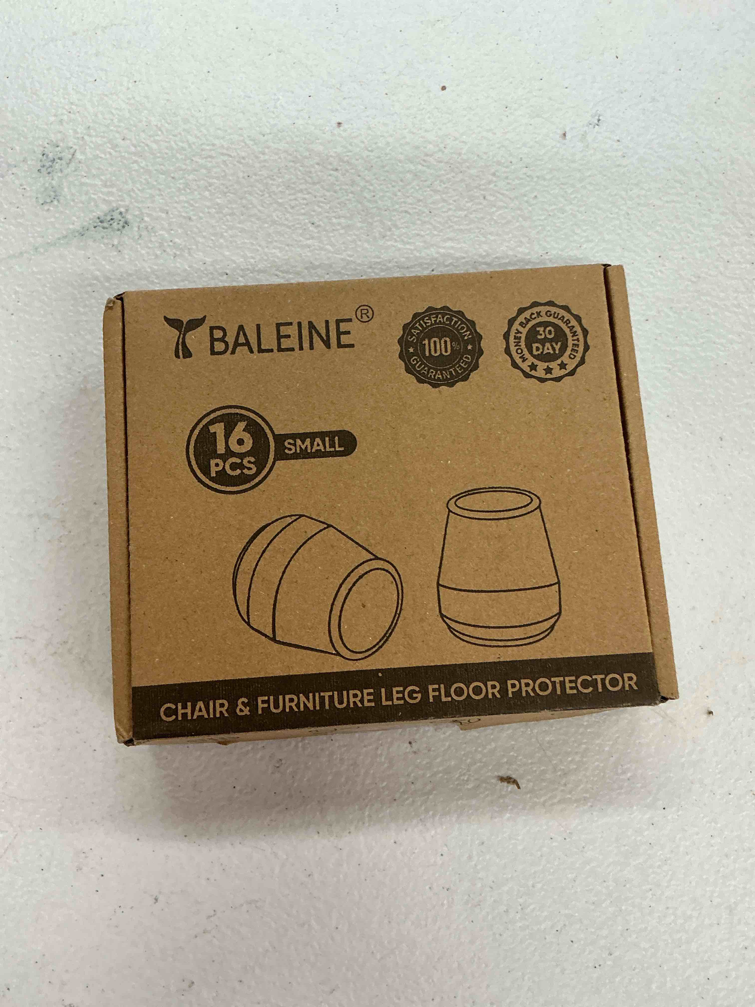 Condition photo showing Good Condition for baleine silicone chair leg floor protectors, stool leg protectors cap, chair leg caps for hardwood floors (clear-16pcs, round s) clear-16pcs round s