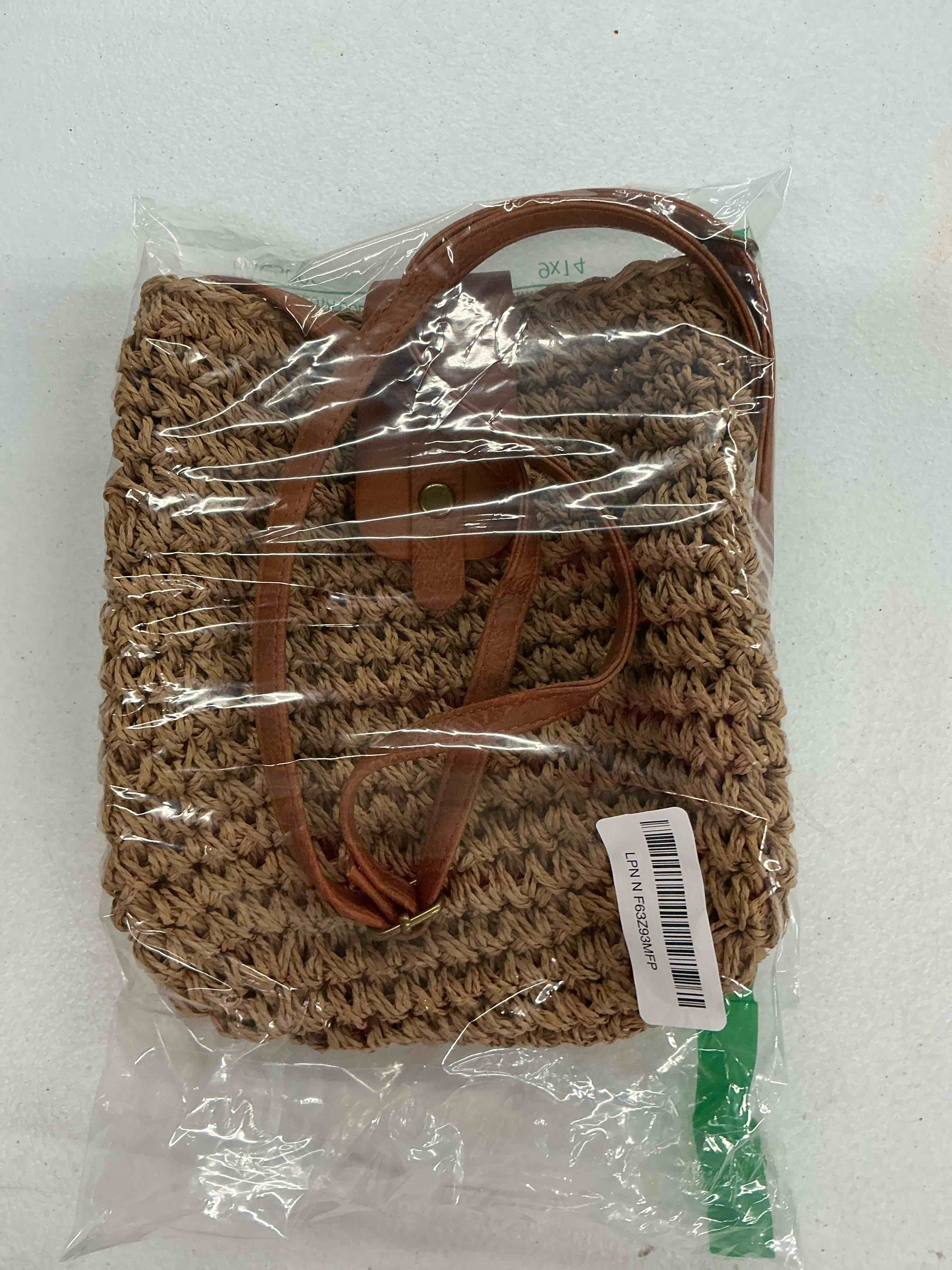 Condition photo showing New/Like New for summer beach straw crossbody bags for women woven purse vacation handbags straw shoulder bag clutch purses khaki