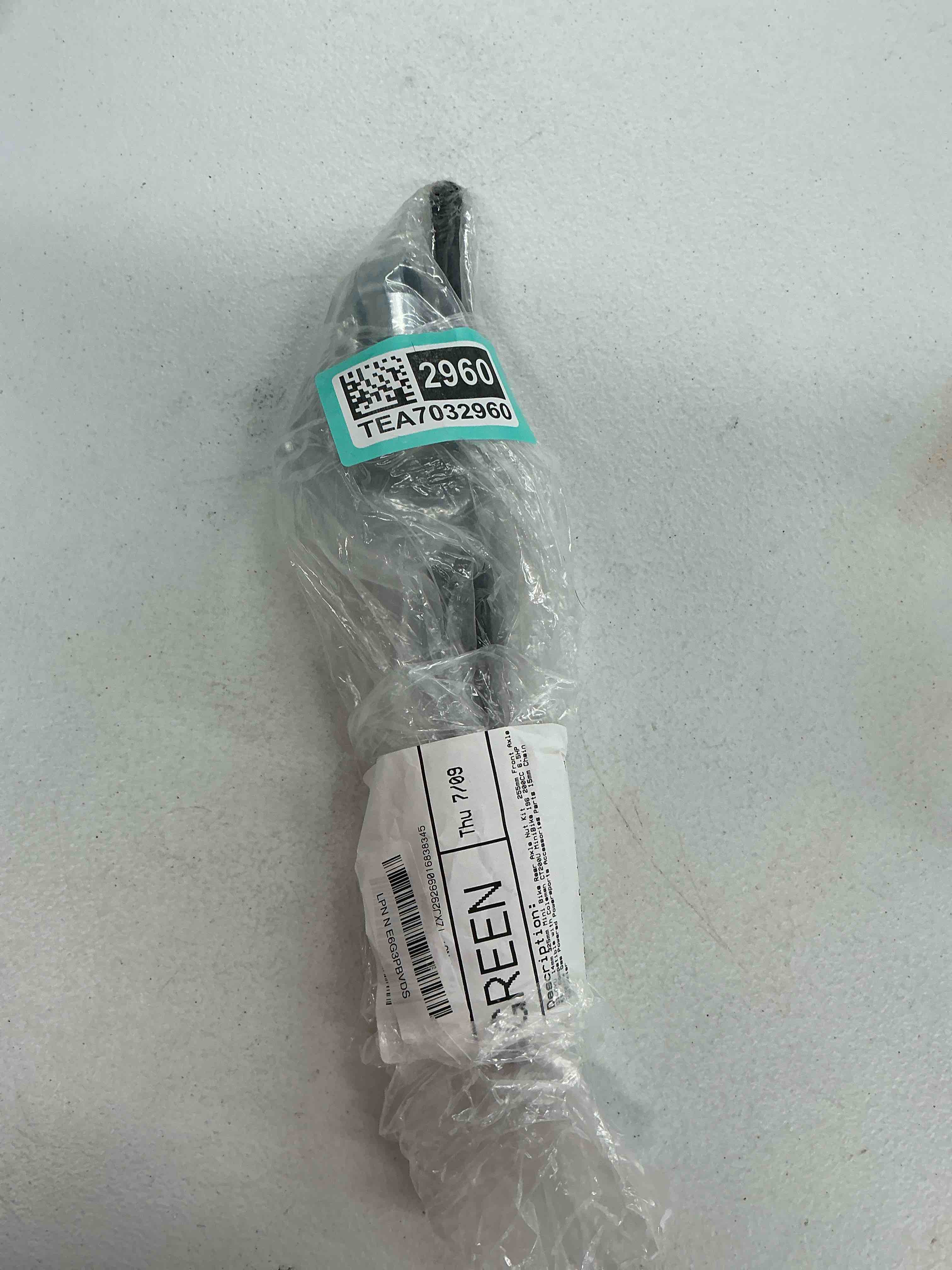 Condition photo showing Good Condition for 14mm 325mm mini bike rear axle nut kit + 255mm front axle kit compatible with coleman ct200u minibike 196 200cc 6.5hp engine gas powered powersports accessories parts 15mm chain adjuster black