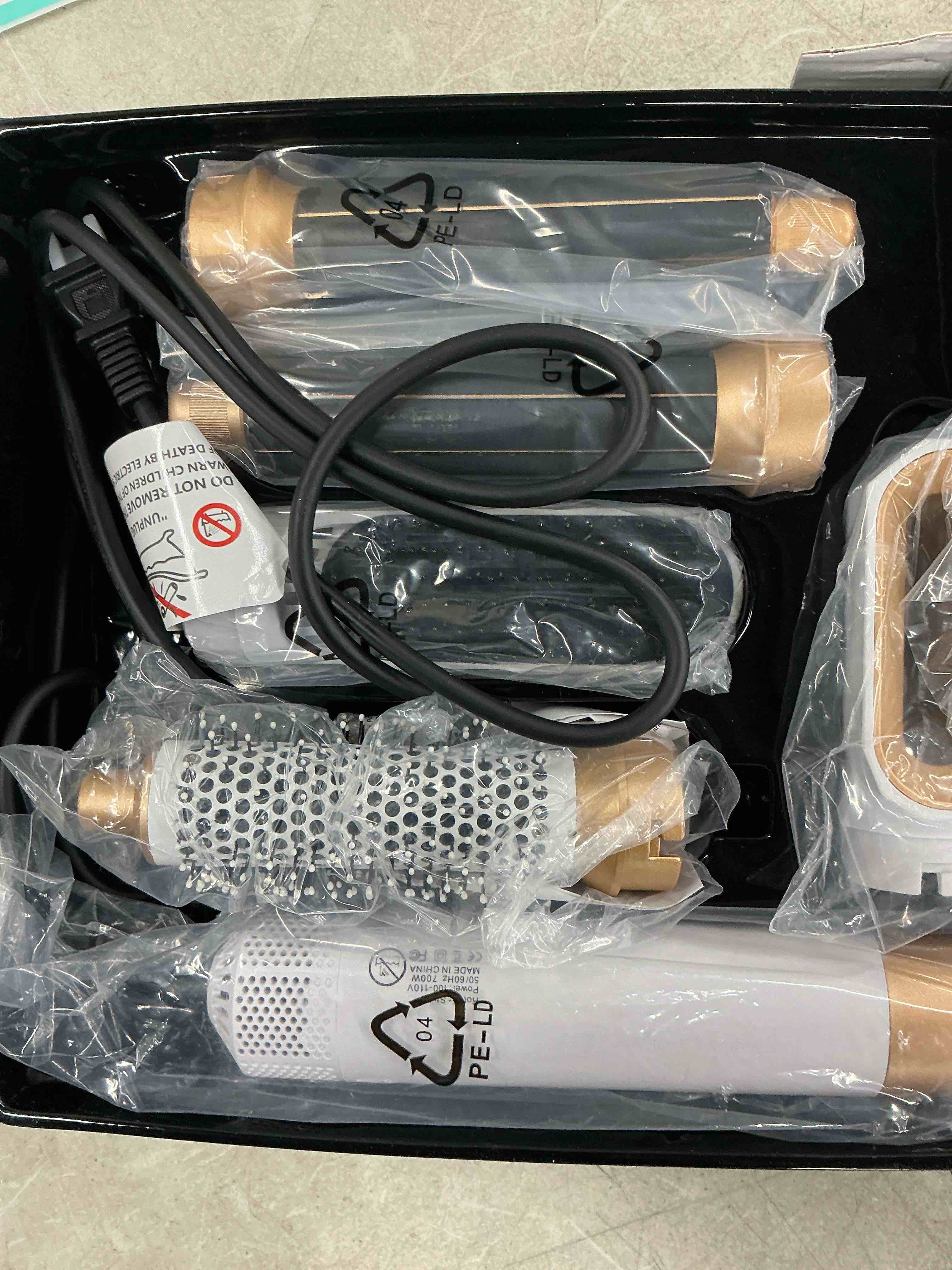Condition photo showing Good Condition for hair dryer brush 5 in 1, negative ion blow dryer brush set - 110,000 rpm high- speed hot air brush air styler curling wrap air curler,curling iron hair styling tools for straight curl drying smoothing white