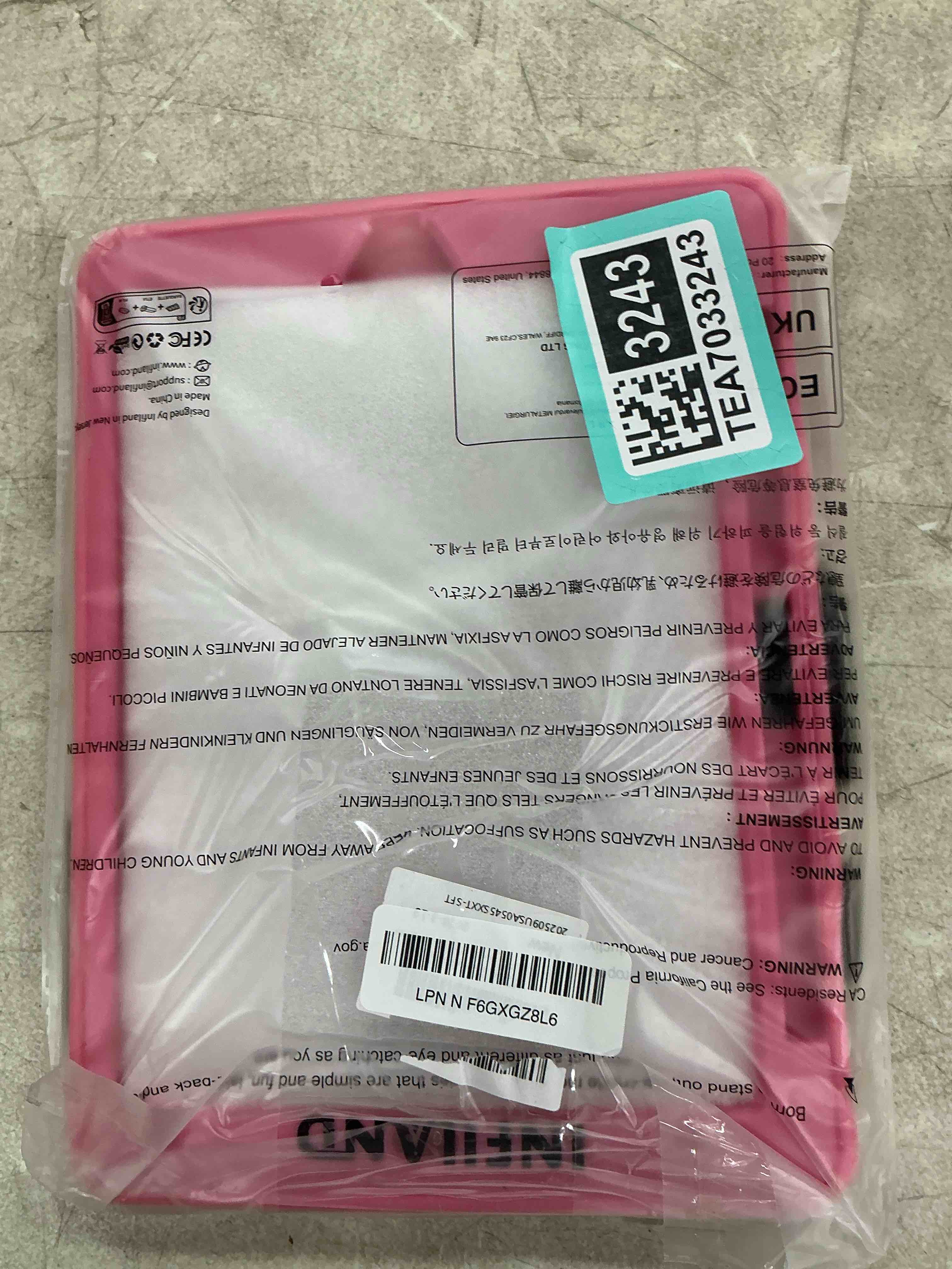 Condition photo showing Good Condition for infiland case for ipad 9th/8th/7th generation 2021/2020/2019 10.2 inch glitter clear, shockproof protective cute ipad 7/8/9 gen cover with stand, pencil holder for kids, girls, women (pink)