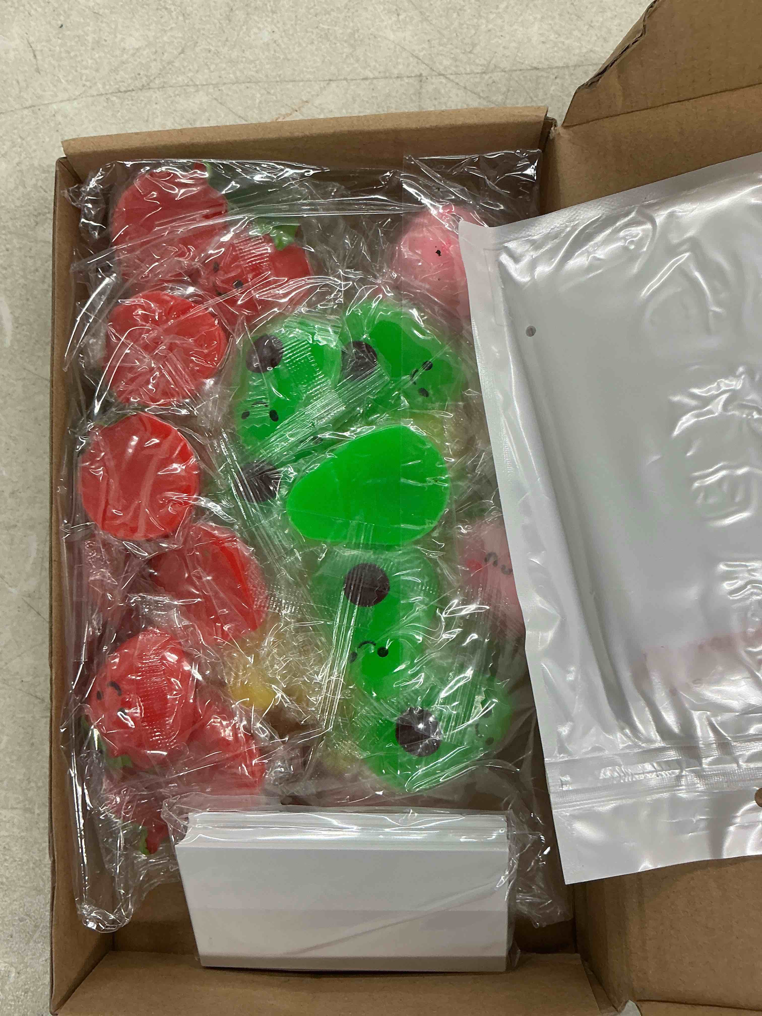 Condition photo showing Good Condition for foilswirl 36 sets back to school gifts emotional stress ball gifts bulk cute squeeze mini stress relief ball thank you inspirational cards for office staff coworker reward (fruit) 36 fruit