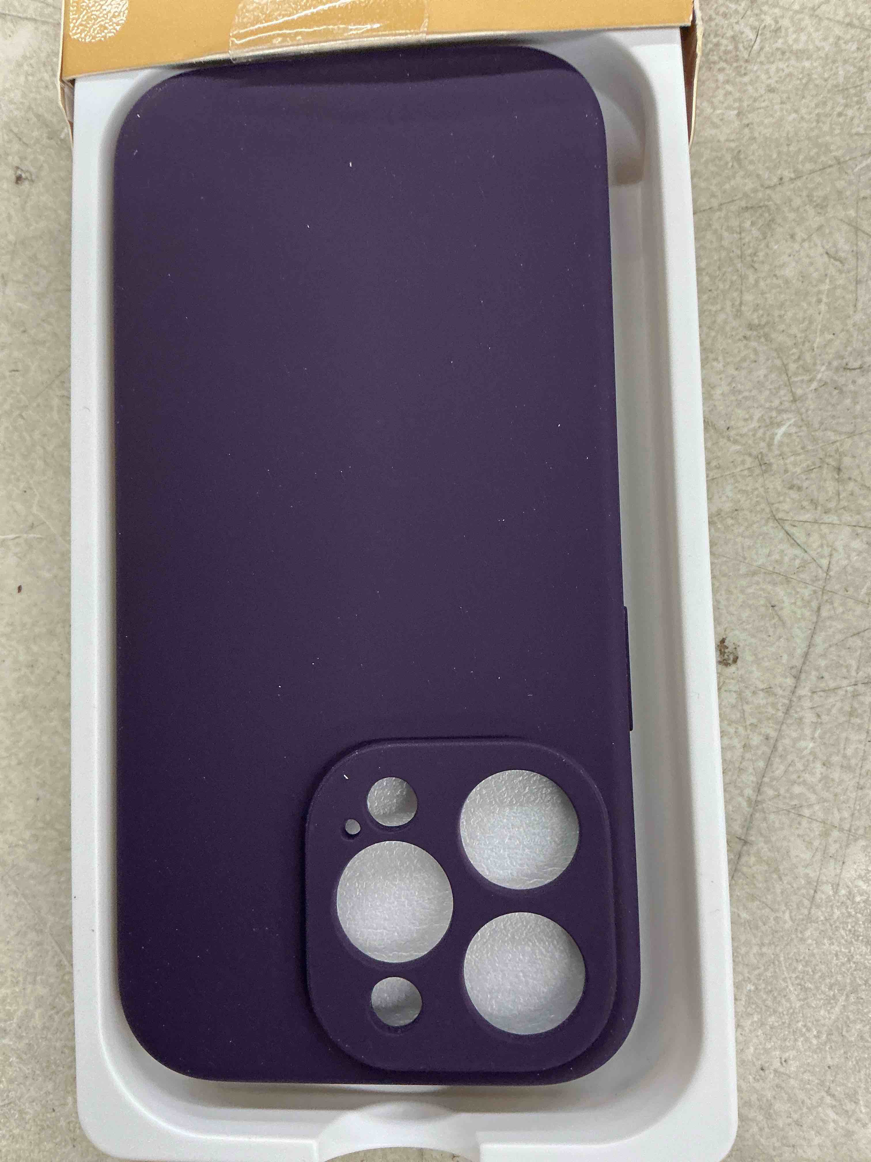 Condition photo showing Good Condition for miracase designed for iphone 14 pro case, [upgraded camera protection], shockproof liquid silicone rubber phone case cover for 14 pro 6.1 inch, dark purple dark purple iphone 14 pro