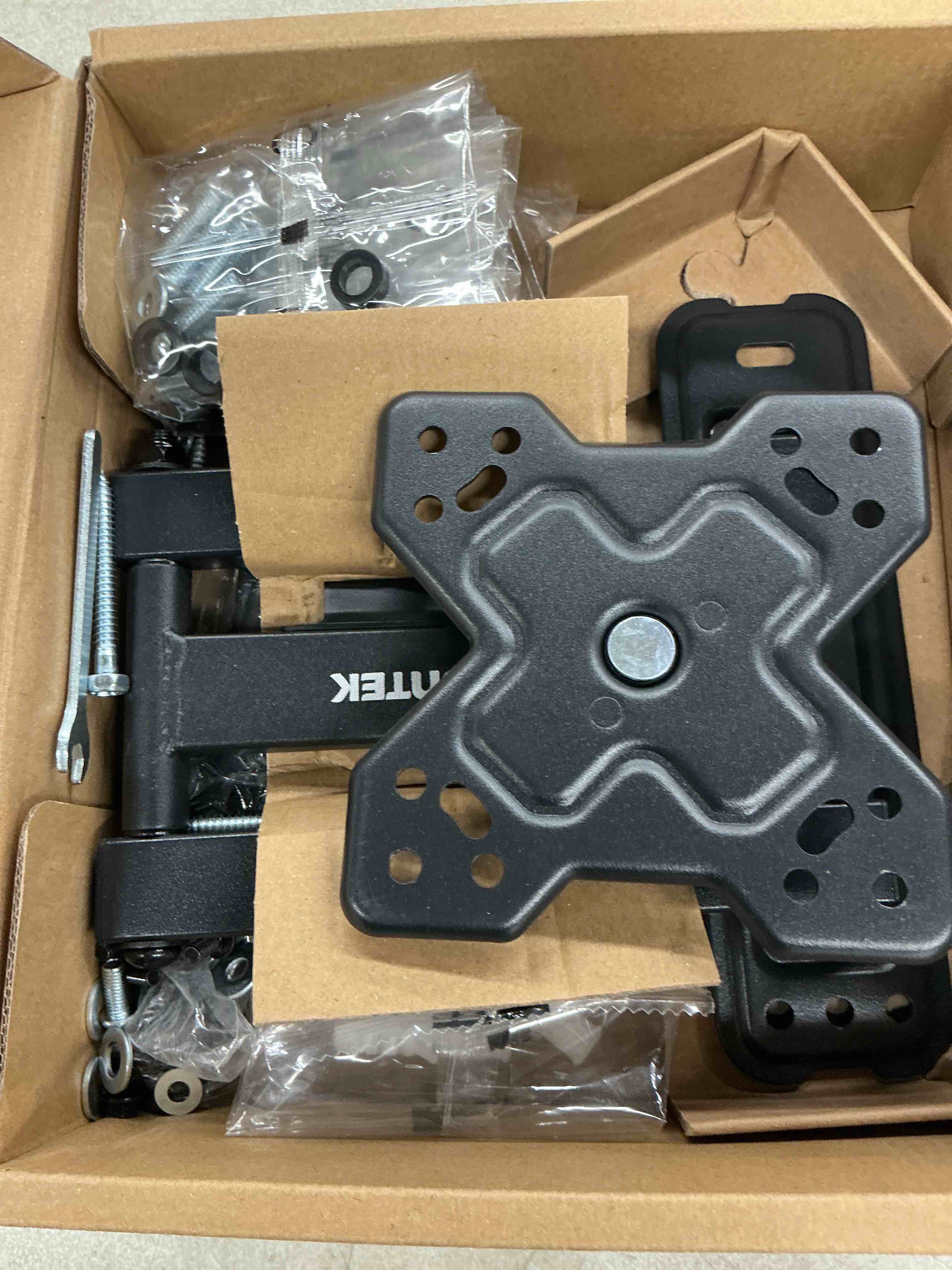 Condition photo showing Good Condition for montek full motion tv wall mount bracket for most 13-55 inch led lcd flat screen tvs & monitors, swivel tilt extension rotation with articulating arms, tv mount max vesa 400x400mm, up to 55lbs 13"-55" full motion