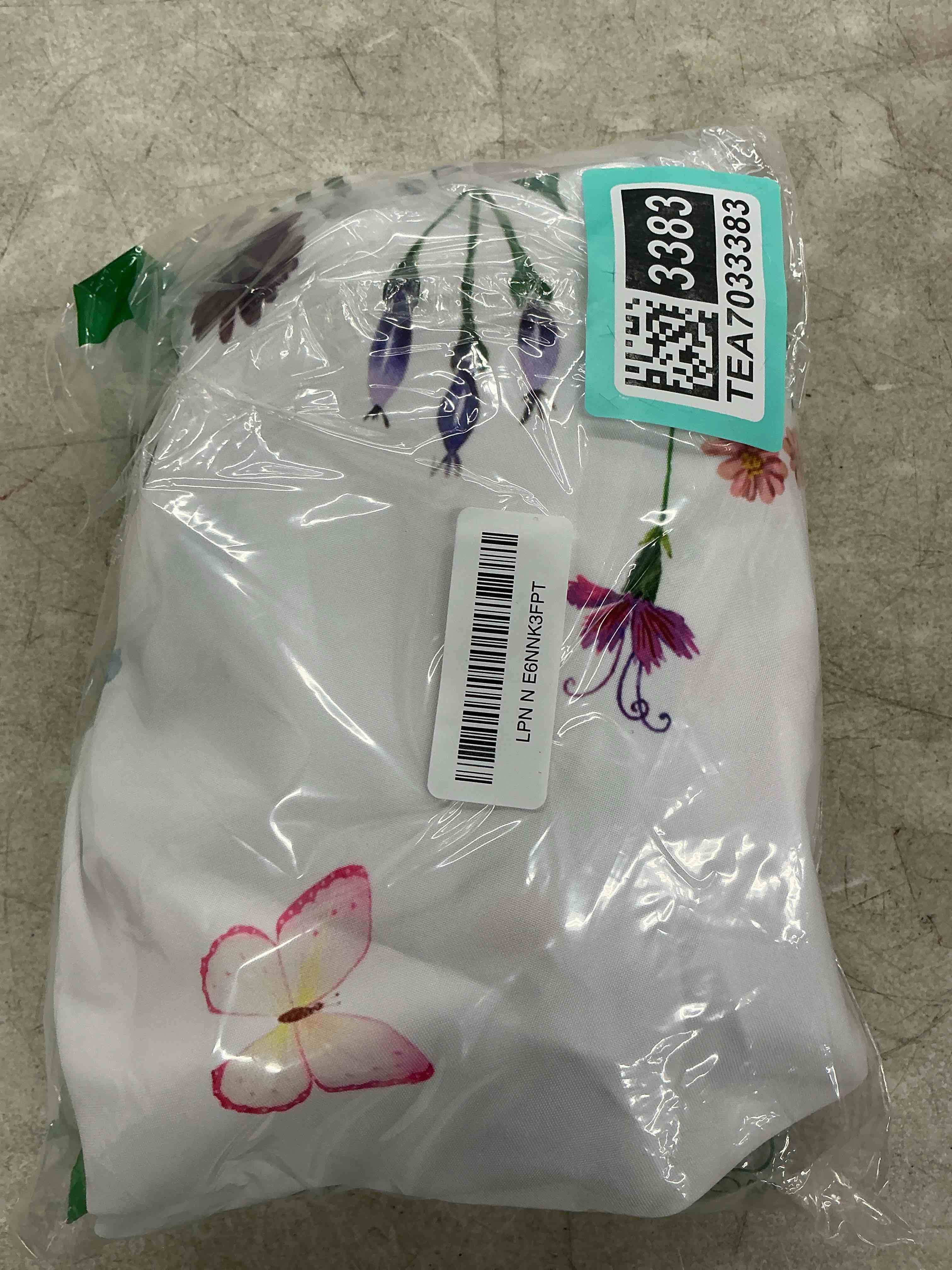 Condition photo showing Good Condition for spring summer floral round fitted tablecloth with elastic edge 40-44 inch wildflower butterfly table cover washable rustic farmhouse table cloth for kitchen dining easter party decor 44" (round) spring floral