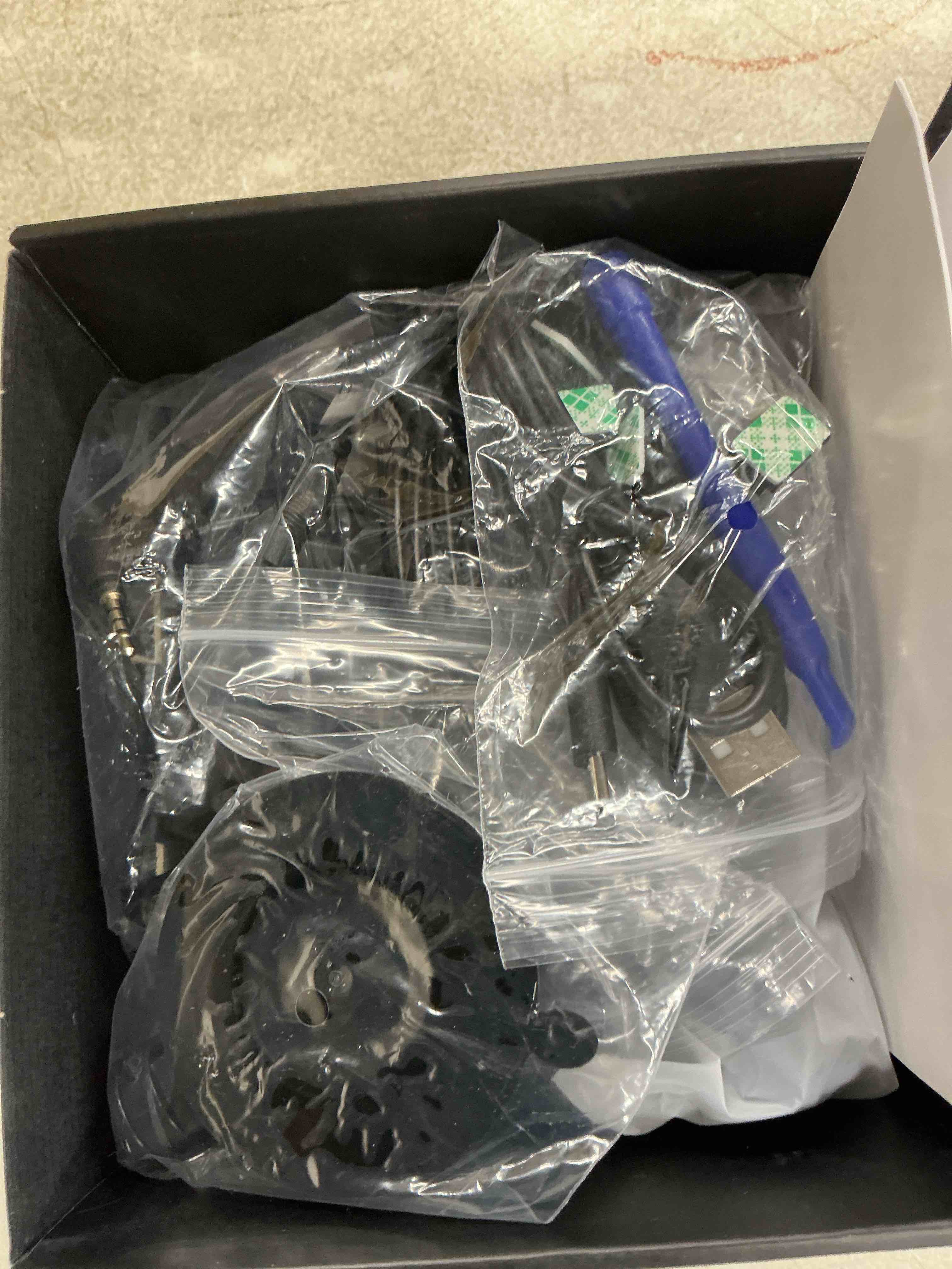 Condition photo showing Good Condition for dash cam front and rear, 1080p dash camera for cars, 3 channel car camera front rear and inside with 32gb card, loop recording, night vision, hdr, 24hr parking, g-sensor black