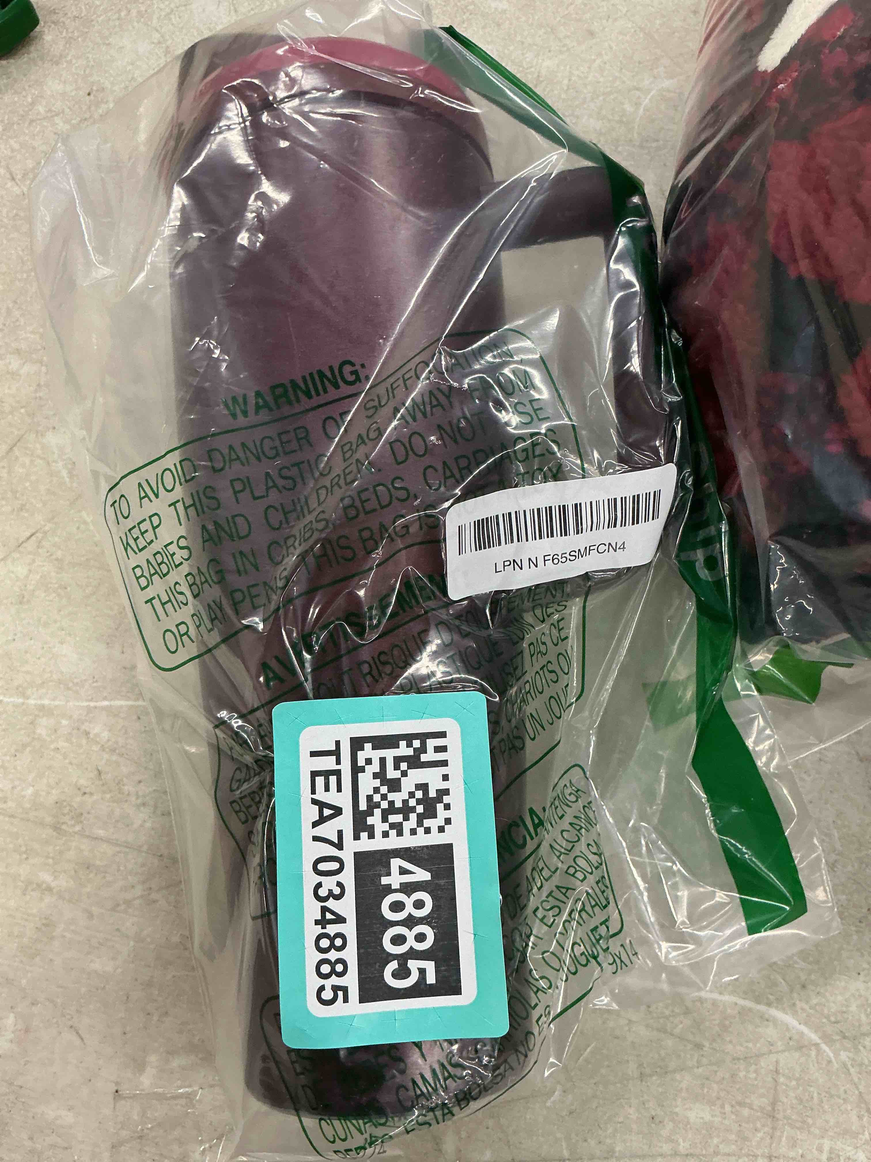 Condition photo showing Good Condition for owala freesip tumbler insulated stainless steel water bottle with built-in straw and side handle, for travel, work, school, and sports, 40oz, bpa free, leak proof, black cherry black cherry 40 ounces