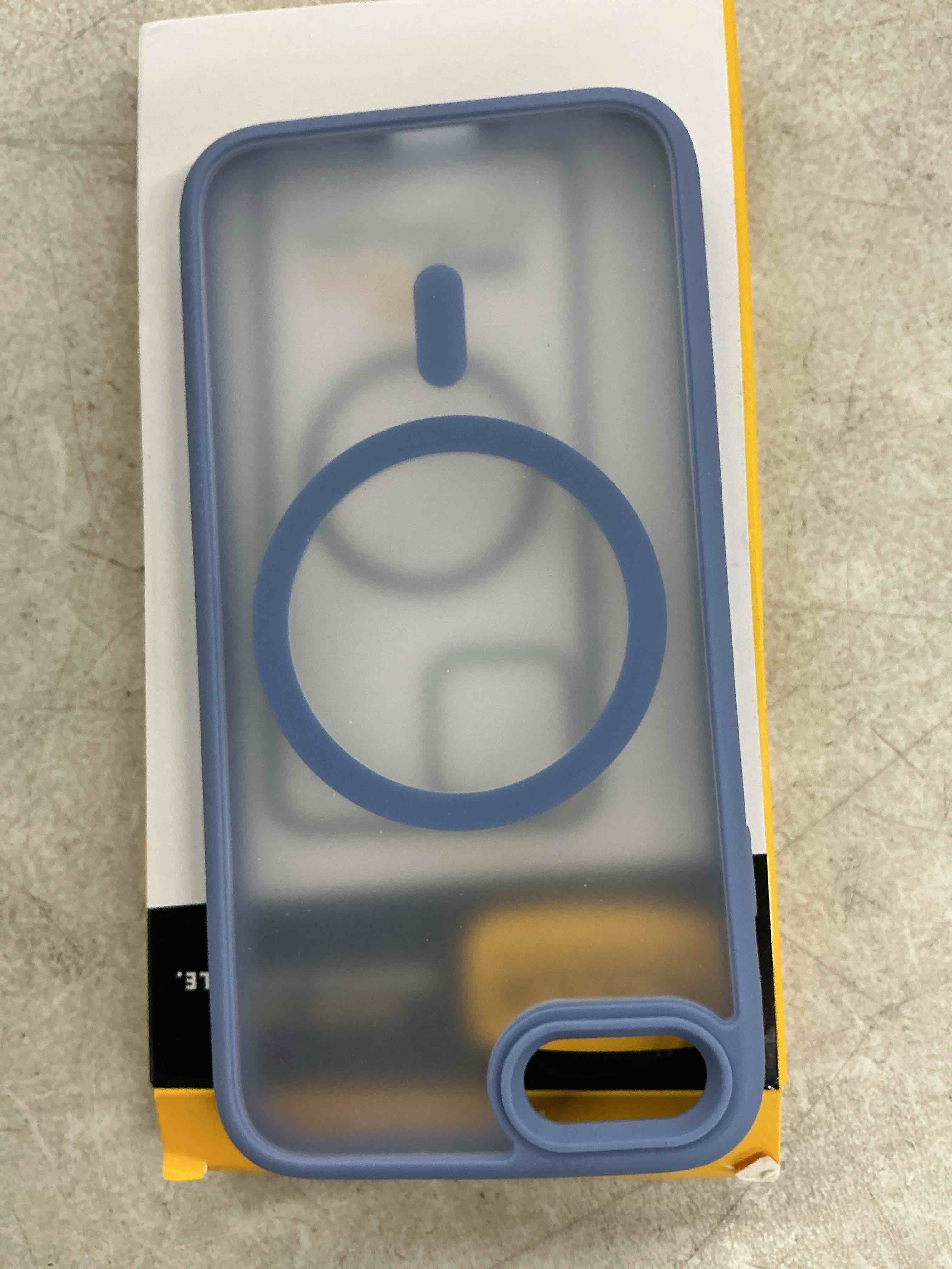 Condition photo showing Good Condition for mocca strong magnetic for iphone se case 2022/iphone se 2020 case/iphone 7 case/iphone 8 case [compatible with magsafe] slim thin translucent matte protective cover phone case 4.7'', blue blue iphone se2022/se2020/7/8 4.7inch