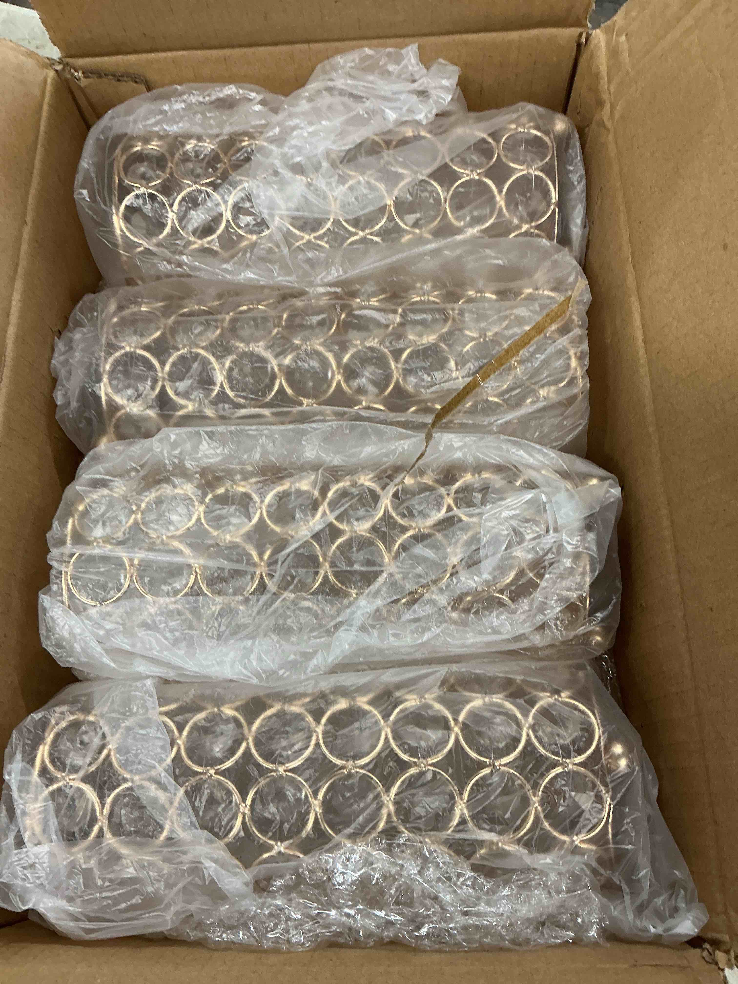 Condition photo showing Good Condition for dandat 8 pcs crystal flower vase for wedding table centerpieces 7.87 in crystal pillar candle holder metal cylinder flower vase stand for christmas wedding decor gifts arrangement event(gold)