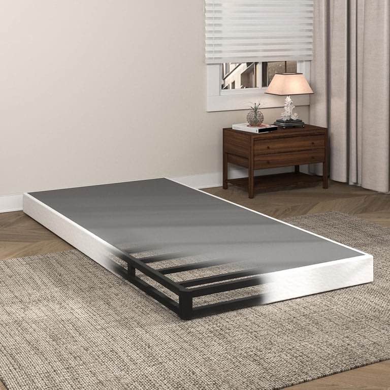 5 Inch Twin Box Spring, Metal Heavy Duty Mattress Foundation with Fabric Cover, Easy Assembly, 1500lbs Capacity Bed Base