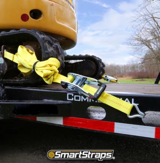 SmartStraps 2-in x 27-ft Ratchet Strap with J-Hook 10000-lb Break Strength
