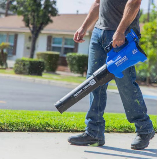 Kobalt QUIET TECH 24-volt 540-CFM 120-MPH Battery Handheld Leaf Blower 4 Ah Battery Included Charger NOT Included