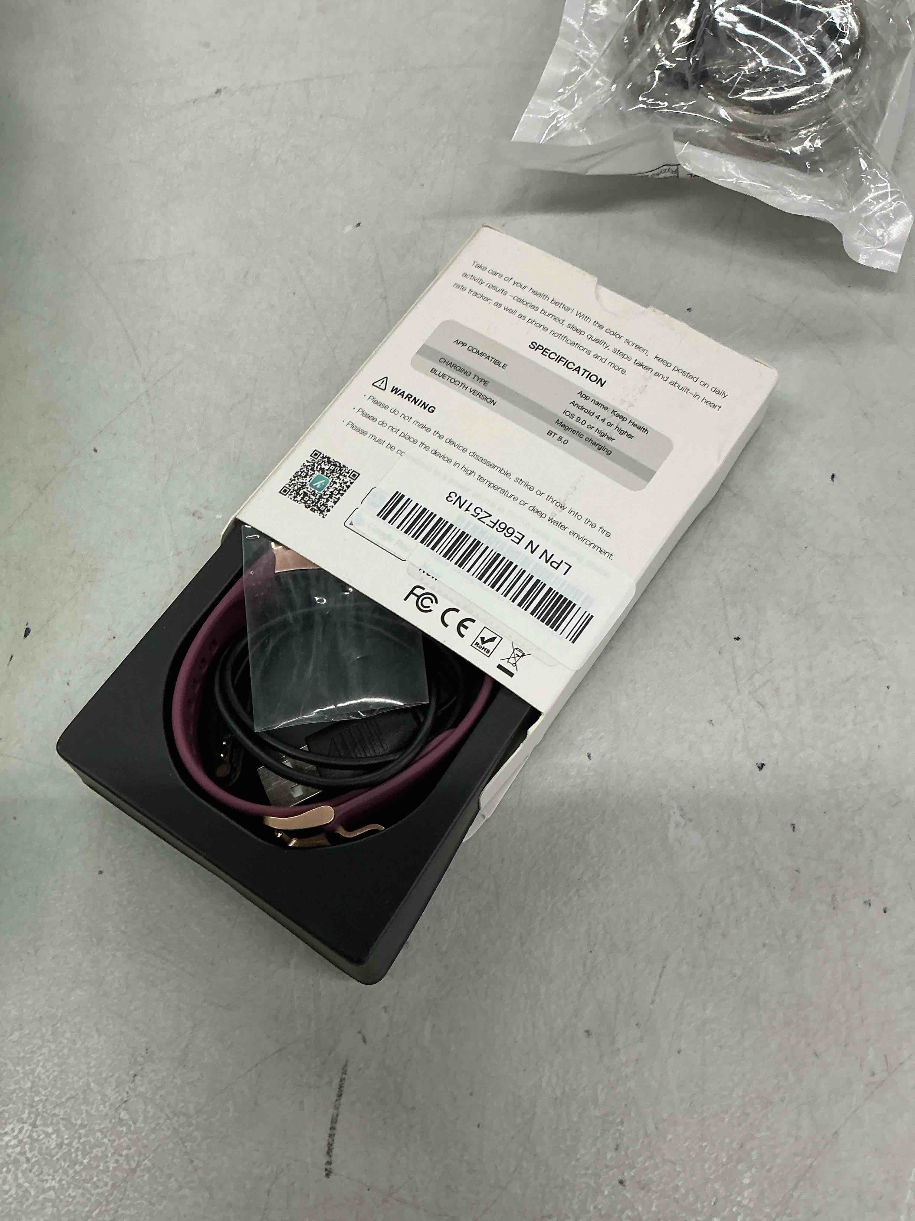 Condition photo showing Good Condition for fitness tracker with 24/7 heart rate, health tracker with calories sleep monitor, 1.10''amoled touch color screen, step counter activity pedometer smart watch for women men bordeaux
