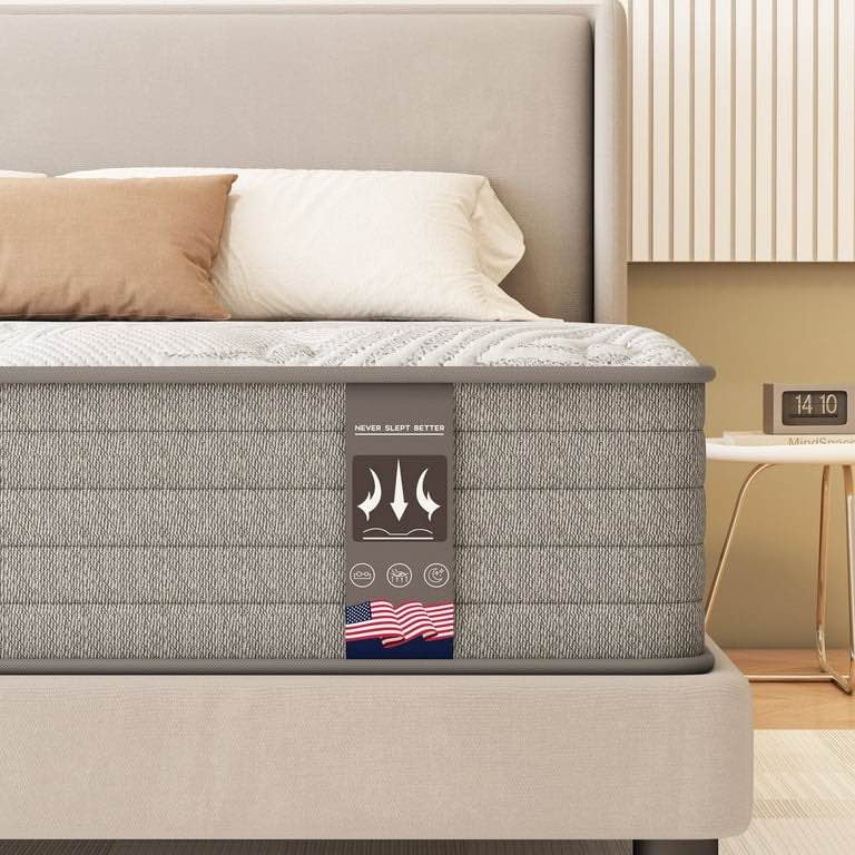 KOW 12 Inch Full Size Mattress, Memory Foam Hybrid Mattress with Gel in Box, Cozy Sleep