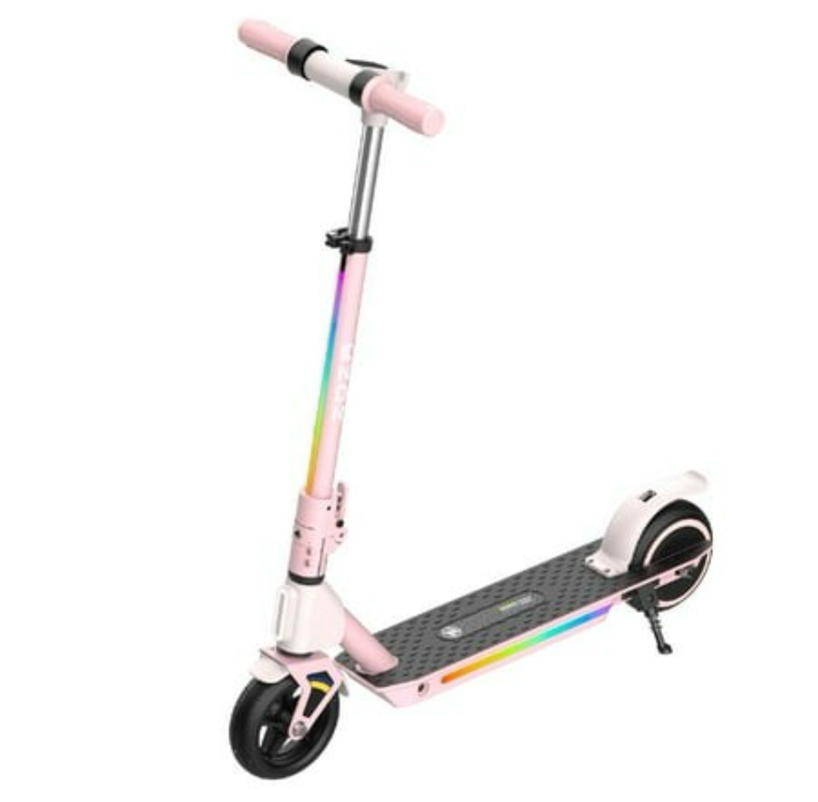 ZDZA Electric Scooter for Kids Ages 6-14  10mph  6mi Range 130W Escooter for Kids with LED Light  Adjustable Handlebar for Boys Girls Pink