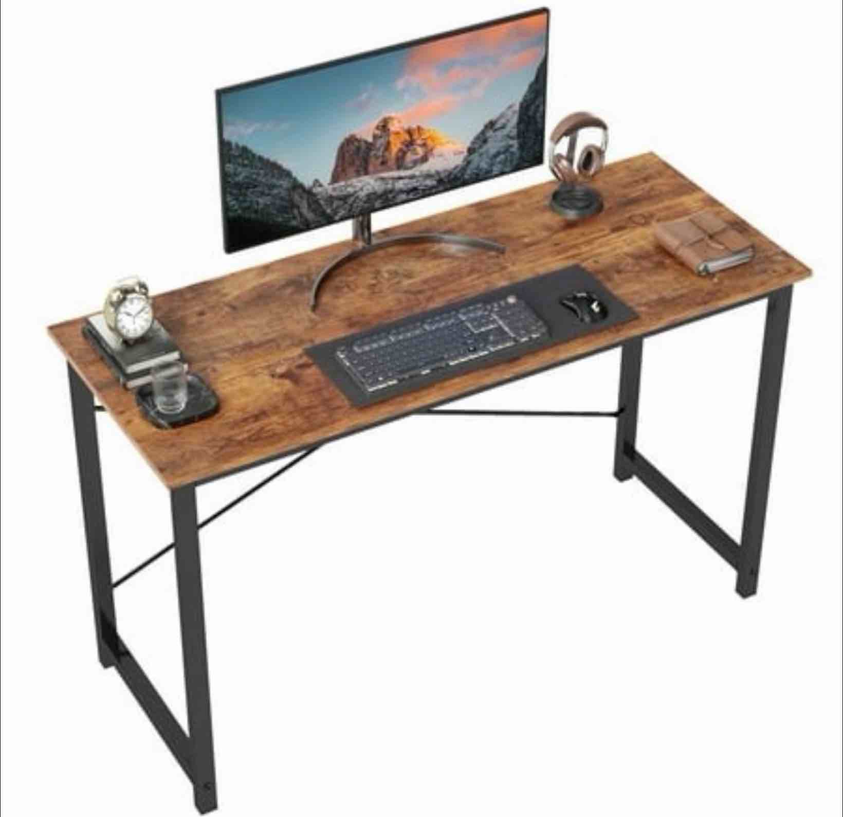 Edx 47 Inches Computer Desk for Home Office  Office Table for Small Spaces  Writing Desk  Rust