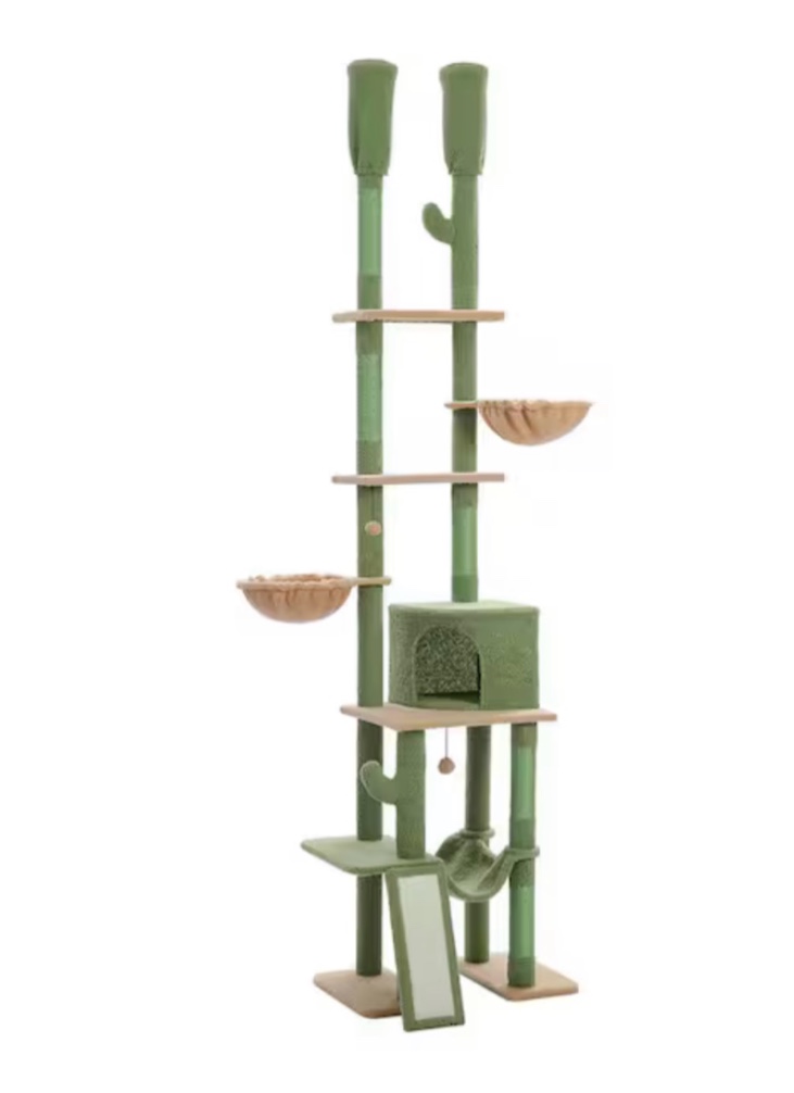 Cactus Cat Tree Floor to Ceiling Cat Tower with Adjustable Height
