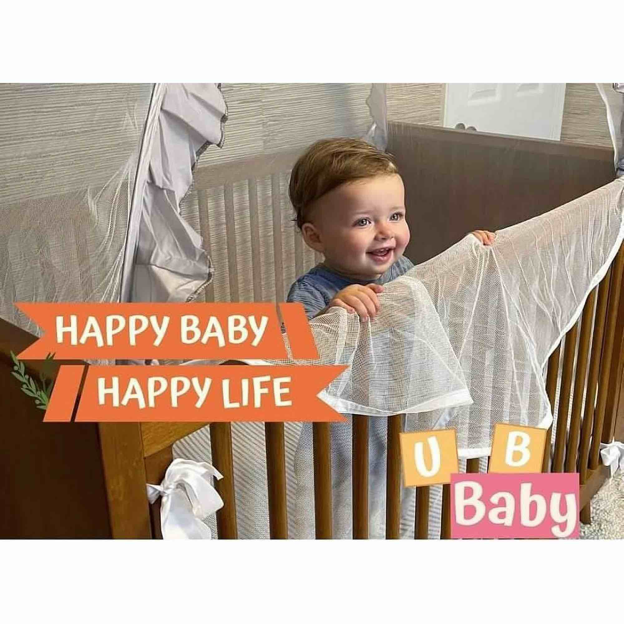 Dream8teen Mesh Cover Crib Tent to Keep Baby Climbing Out or in  Mosquito Net for Crib  Blue