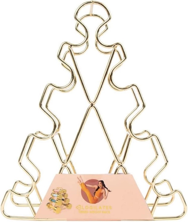 Blogilates 4 Tier Weight Rack - Gold