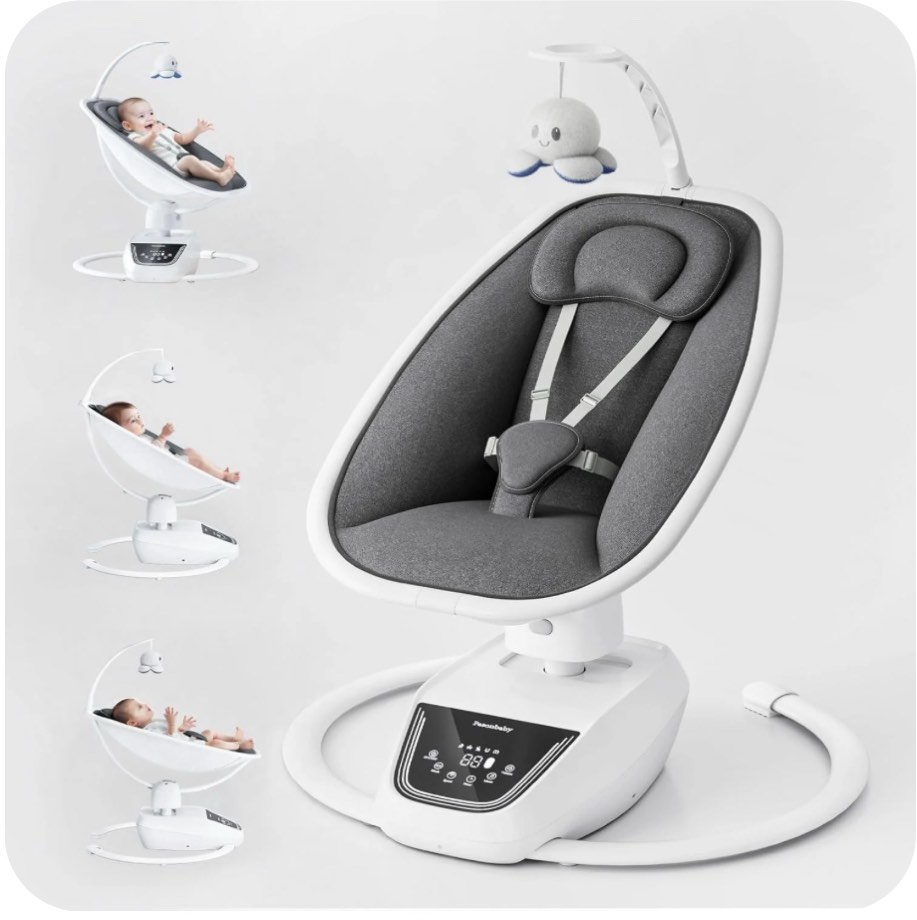 Baby Swing, Multi-Motion Baby Swing, Baby Swings for Infants, Bluetooth Enabled with 5 Unique Motions(White)