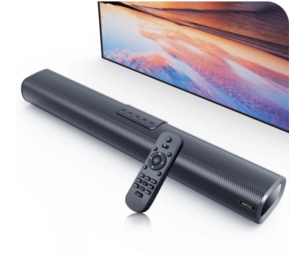 VEAT00L S20L Sound Bars for TV, 3D Surround Sound System TV Sound Bar, 2.1 ch Home Theater Audio with Built-in Subwoofer,50W TV Speakers | HDMI ARC, Bluetooth, Optical, RCA, USB & AUX Wall Mountable