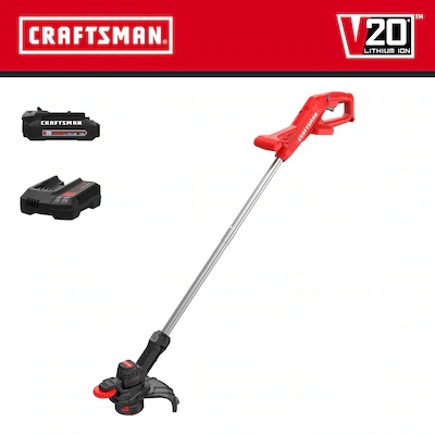 CRAFTSMAN V20 20-Volt Max 10-in Straight Cordless String Trimmer with Edger Capable (Battery Included)