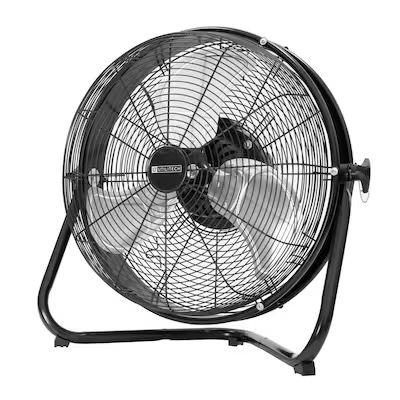 Utilitech 18-in 120 -Volt 3 -Speed High Velocity Indoor Black Oscillating Floor Fan