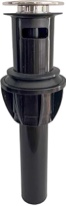 Keeney K820-72BN 1-1/4-in Plastic Push Button Sink Bathroom Drain with Overflow, Brushed Nickel