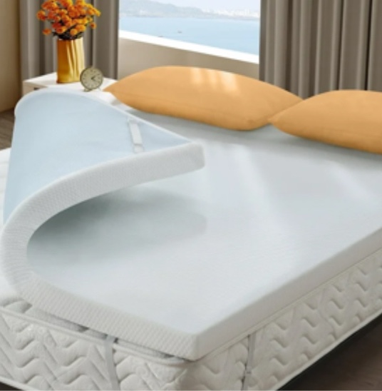 Z-hom King Mattress Topper with Cover, 3 Inch Cooling Gel Memory Foam Mattress Topper Firm King Size Mattress Toppers Pad with Skin-Friendly Non-Slip Protector Cover for Back Pain, White