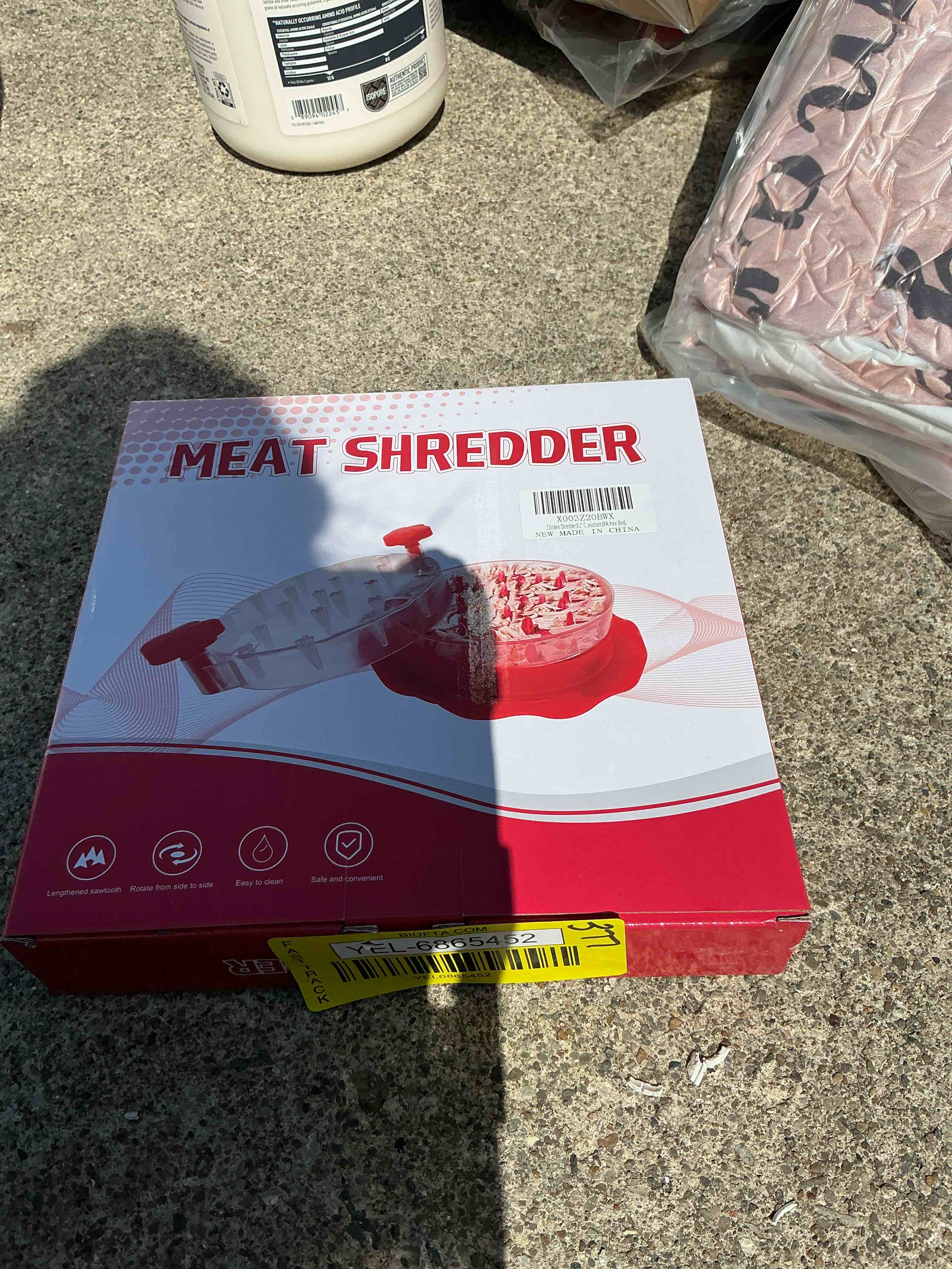 Chicken Shredder,Chicken Breast Shredder Tool Twist,Transparent Lid,Large Meat Shredder Machine - Ergonomic Handle,Dishwasher Safe,Anti-slip,Cleaning Brush,Heat Resistant,BPA Free