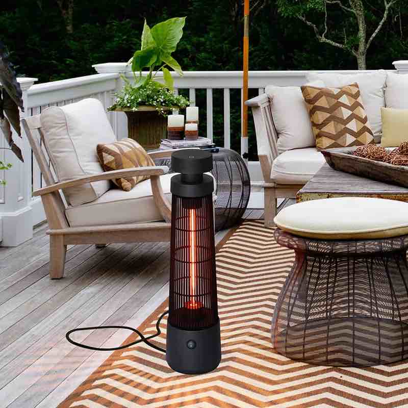 1200W Portable Electric Standing Patio Heater, IP55 Waterproof,Touch Switch