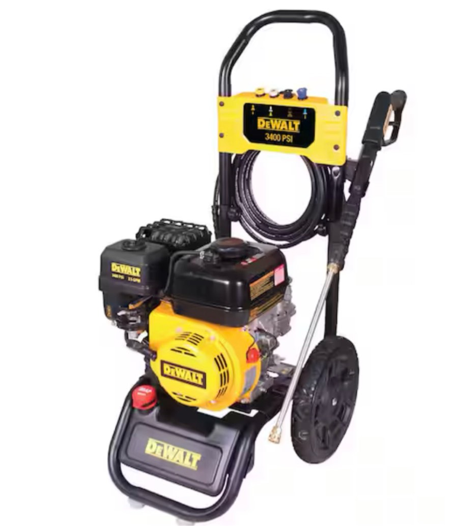 3400 PSI 2.5 GPM Gas Pressure Washer with Maintenance-Free Pump, Heavy-Duty Commercial Cold Water Power Washer(missing pieces, slight damage or gas)