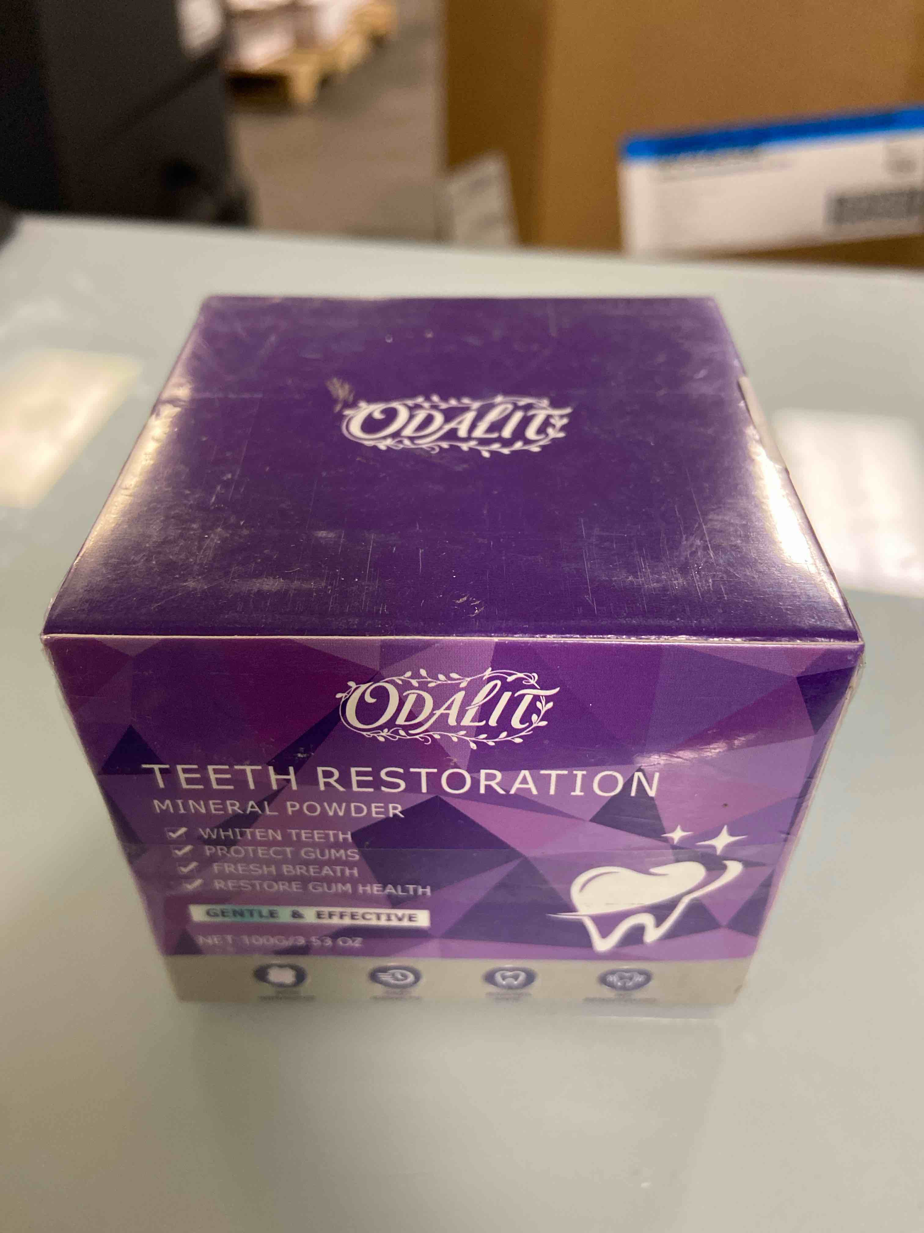 Teeth Restoration Mineral Powder,Teeth Whitening Mineral Tooth Powder,Effective in Strengthening Teeth and Gums, Dental Restoration, Fresh Breath for Daily Use 100g
