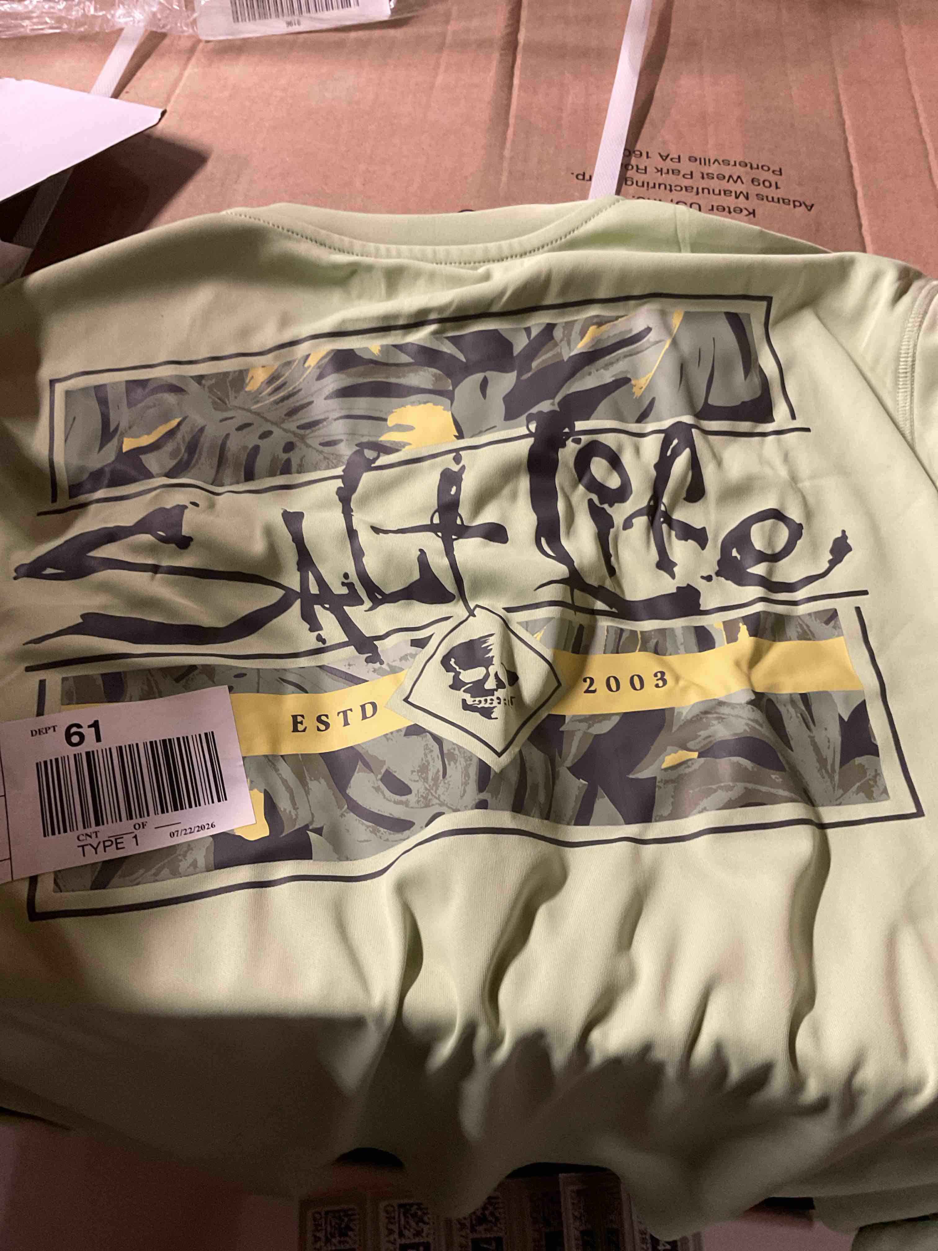 Salt Life, Men’s Long Sleeve Uv Tee, Large, green
