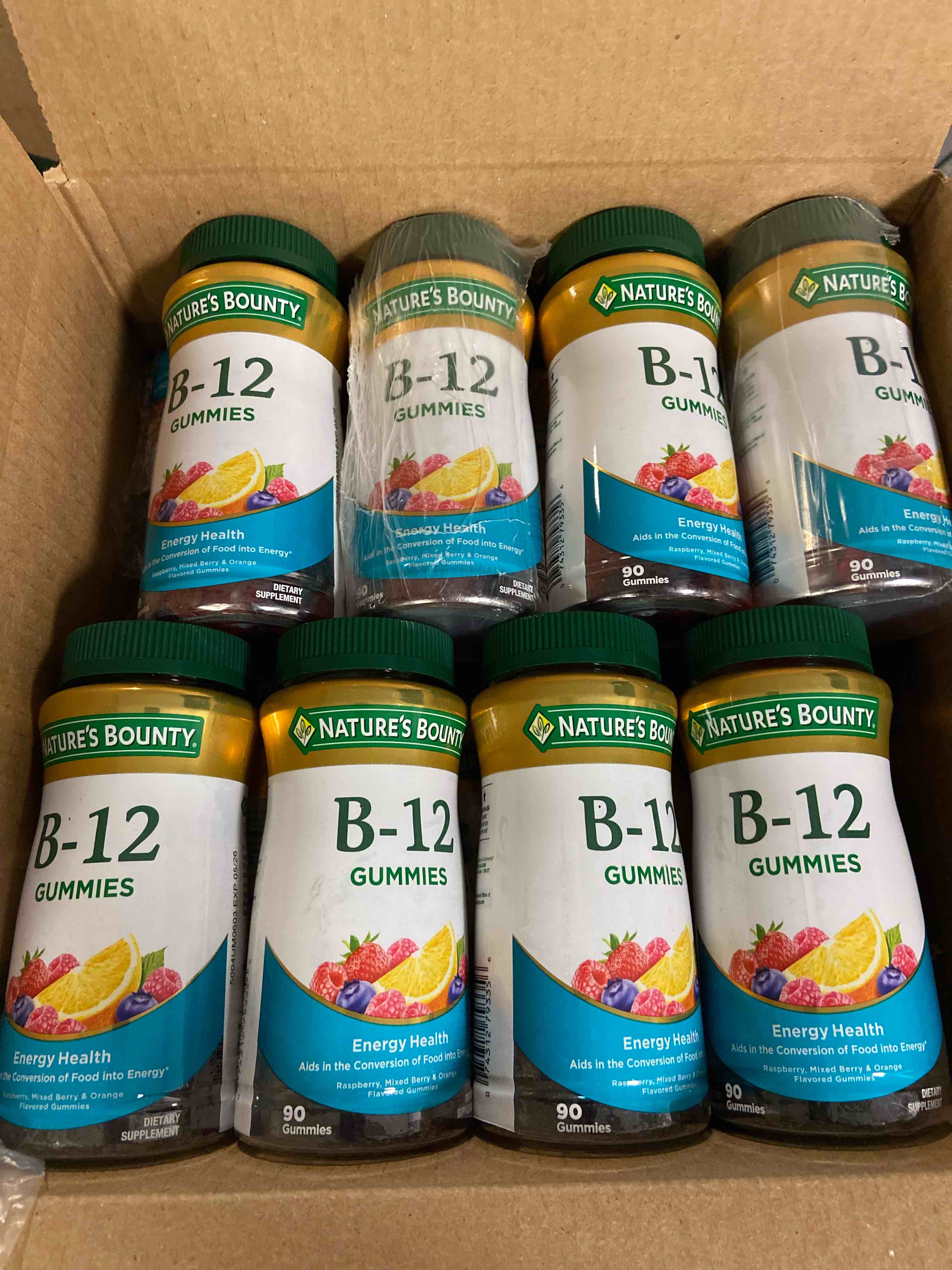 Natures Bounty B-12 Gummies Box (Contains Expired Product)