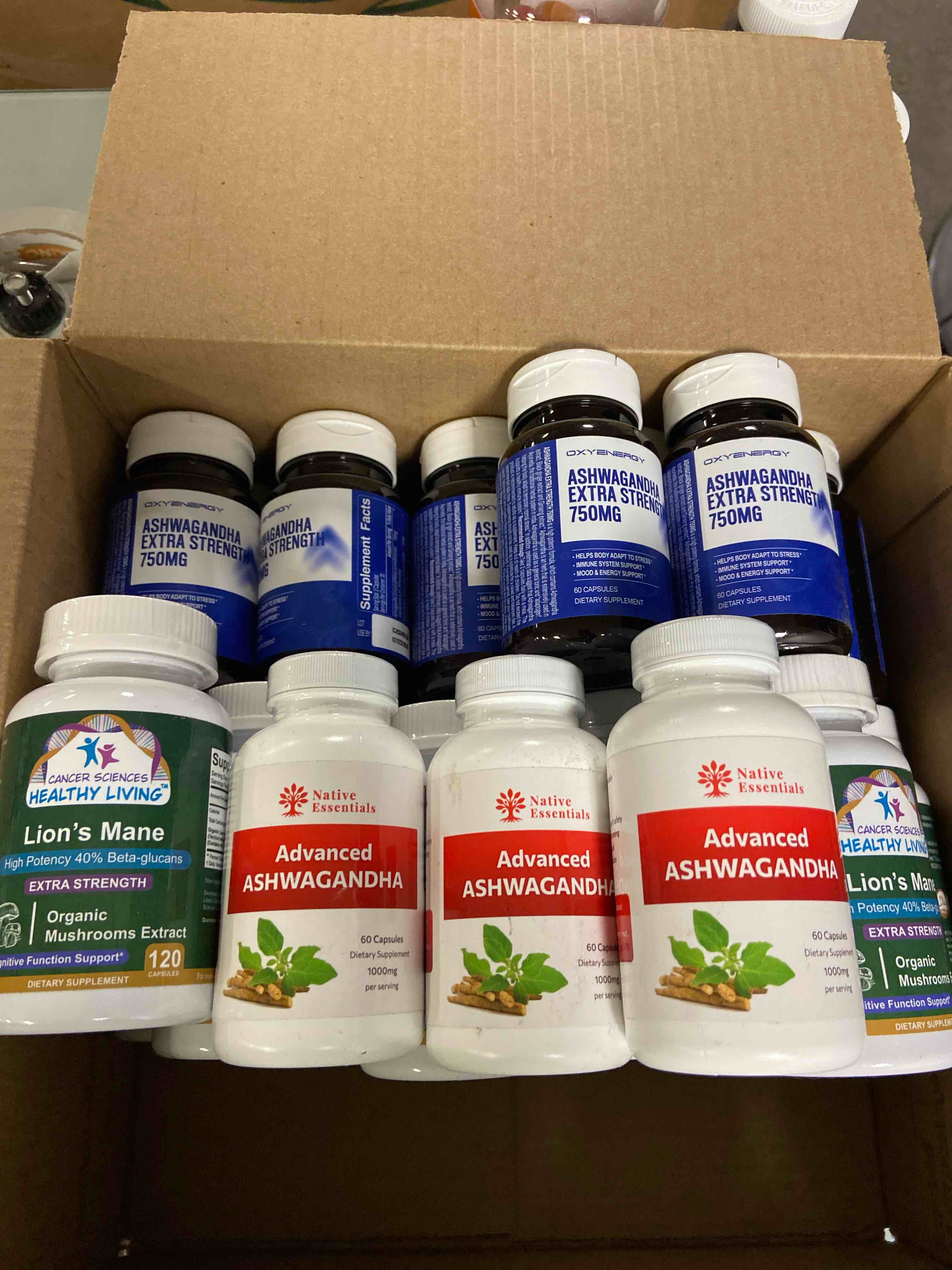 Ashwaganda and Lions Mane Box (Contains Expired Product)