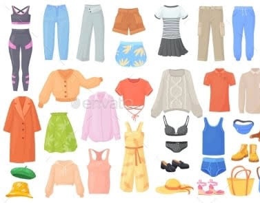 Box Lot Assorted Clothing Items