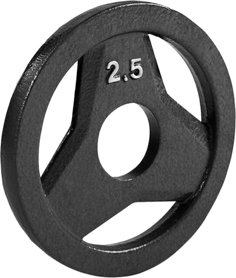JFIT Olympic Grip Plates and Bumper Plates for Barbell - Single Weights 2.5 lb weight
