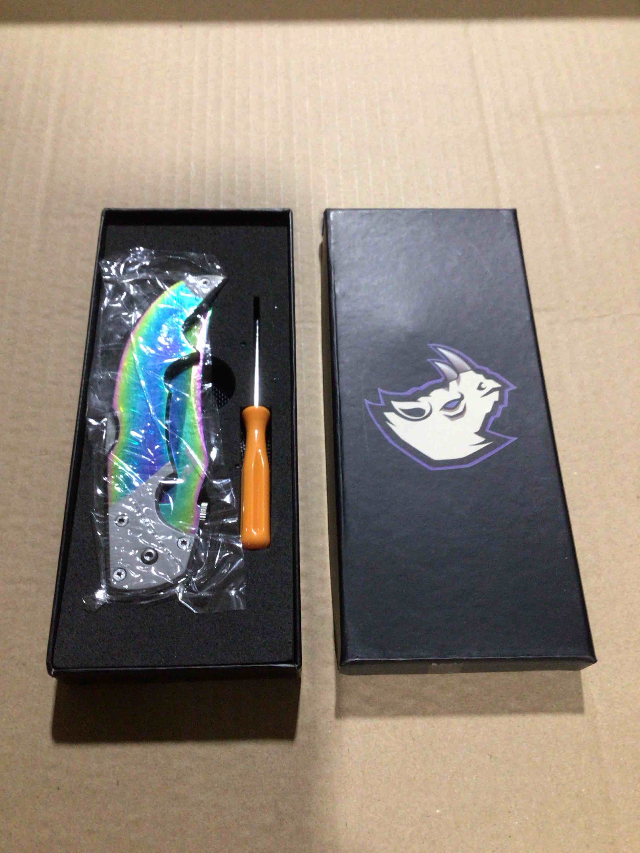 Rhino Pocket Knife, Multi Colored 