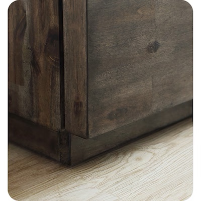 fresca formosa 30-in acacia wood bottom drawer section to floor mount installation bathroom cabinet - fcb3131aca (bottom drawer section only - top nesting cabinet not included)