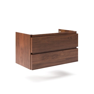Fresca Formosa 36-Inch Warm Walnut Floating Bathroom Vanity Base Cabinet without Top - FCB3136WWAL