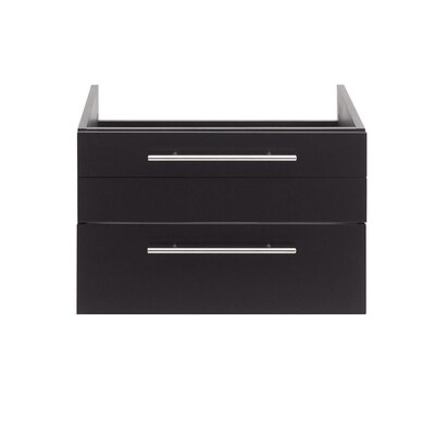 fresca lucera 24-in espresso floating bathroom vanity base cabinet without top - fcb6124-vsl