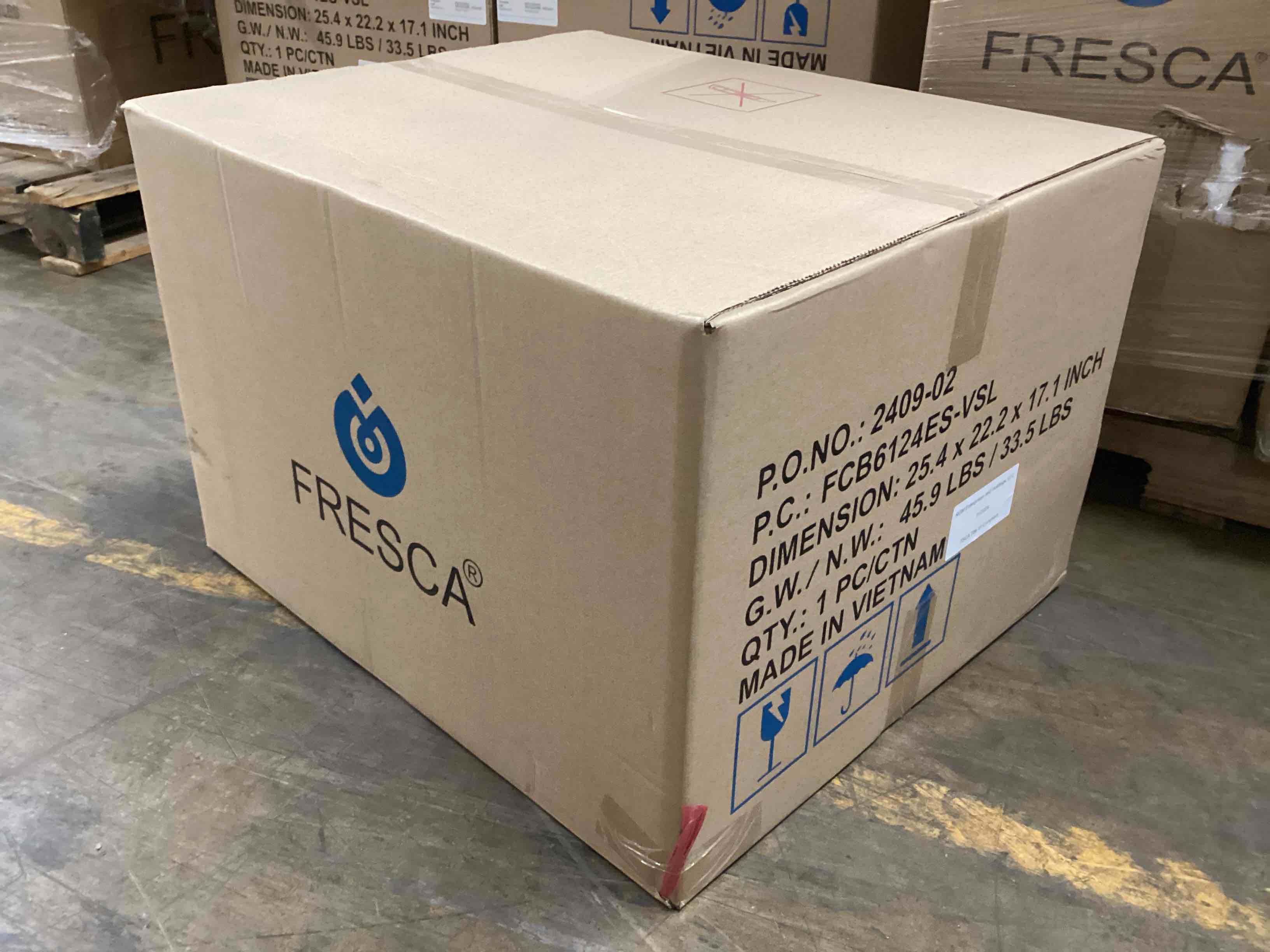 Condition photo showing Brand New for fresca lucera 24-in white floating bathroom vanity base cabinet without top - fcb6124es-vsl