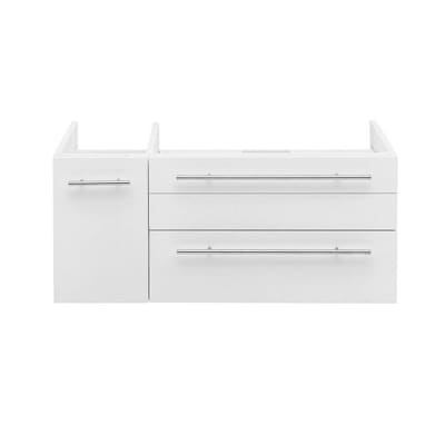 Fresca Lucera 36-in White Floating Bathroom Vanity Base Cabinet without Top - FCB6136WH-VSL-R
