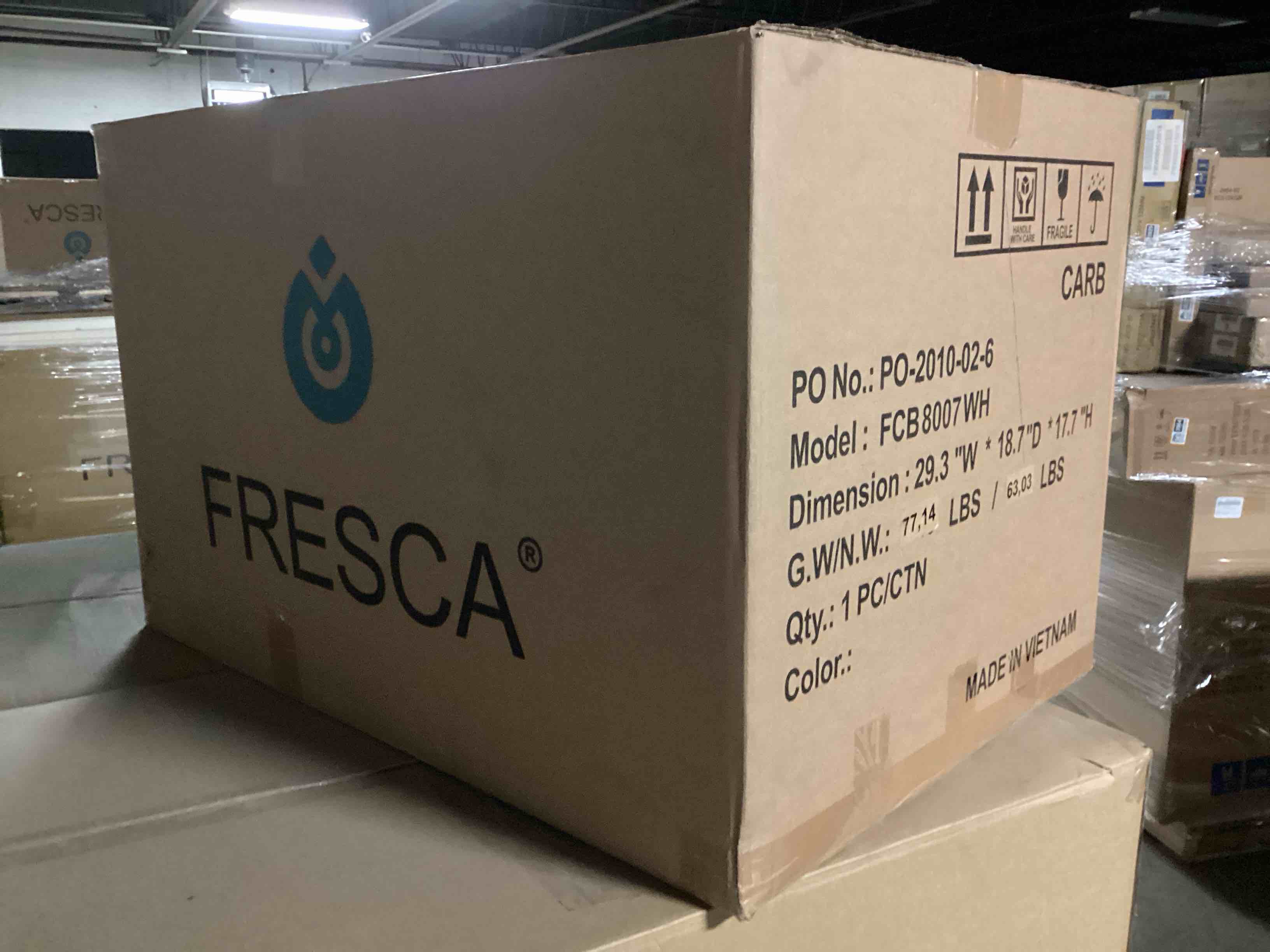 Condition photo showing Brand New for fresca mezzo 30in white bathroom vanity base cabinet without top - fcb8007wh