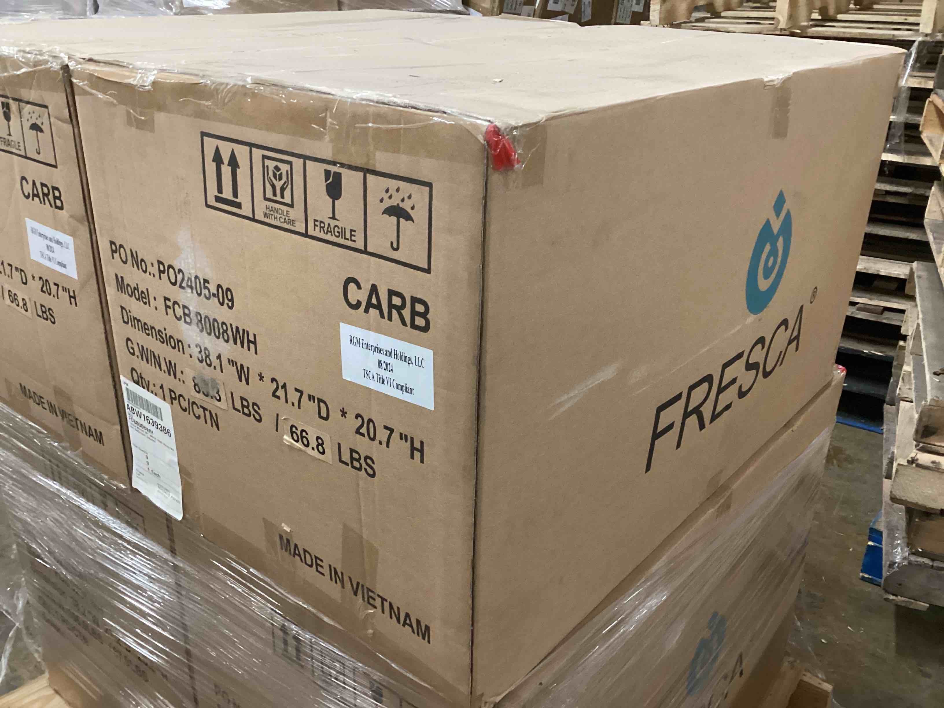 Condition photo showing Brand New for fresca mezzo 36 in. modern wall hung bath vanity cabinet without top - fcb8008wh