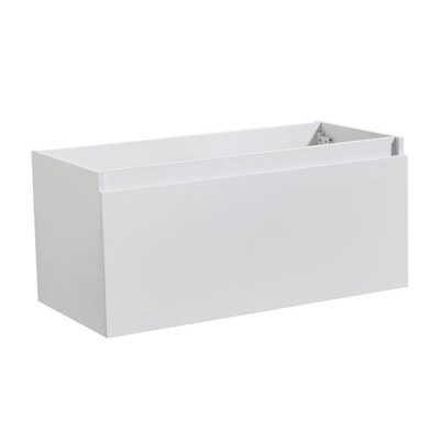 fresca mezzo 40-in white bathroom vanity base cabinet without top - fcb8010wh