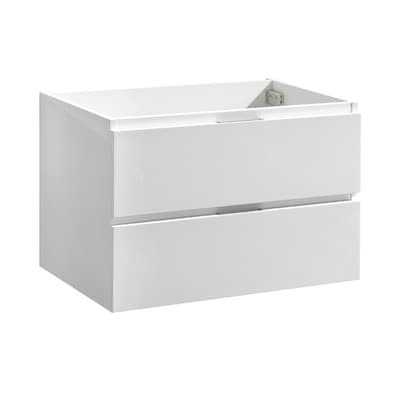 Fresca Valencia 30-in Glossy White Bathroom Vanity Base Cabinet without Top - FCB8330WH