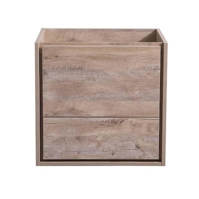 Fresca Catania 24-in Rustic Natural Wood Floating Bathroom Vanity Base Cabinet without Top - FCB9224RNW